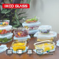New products Glass food container with lid vacuum glass container